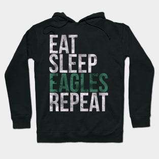 Eat Sleep Eagles Repeat Football Fan Hoodie